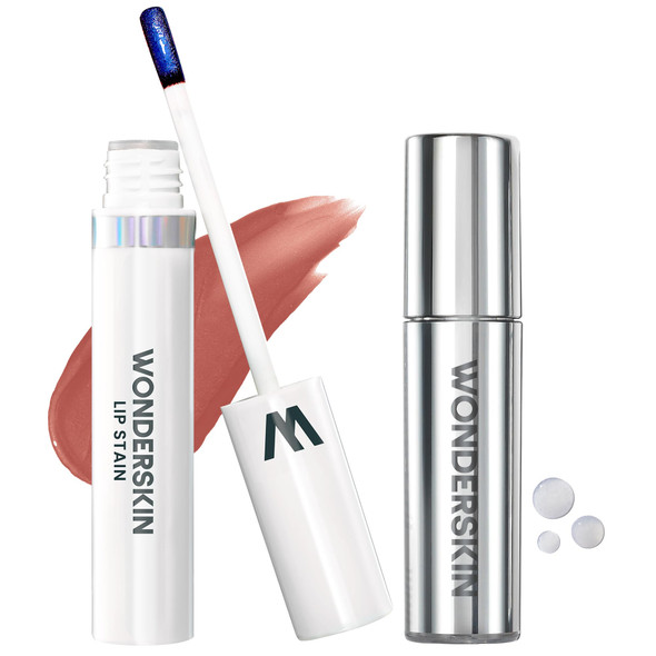 Wonderskin Lip Stain Peel Off Masque (Lovely) With Lip Rehab Serum Oil