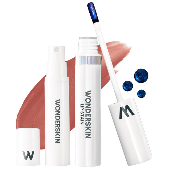 Wonderskin Wonder Blading Lip Stain Primer Long Lasting Waterproof Nude Lip Tint Transfer Proof Natural Makeup Stain Kit (Lovely)