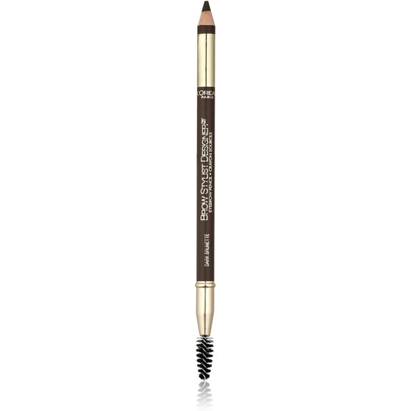 L'Oreal Paris Brow Stylist Designer Eyebrow Pencil, Dark Brunette [315] 0.045 oz