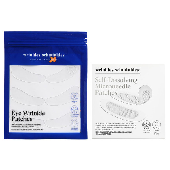 Wrinkles Schminkles Eye Rescue Bundle Set Self Dissolving Patches (4 Pairs) Eye Wrinkle Patches (3 Pairs)..