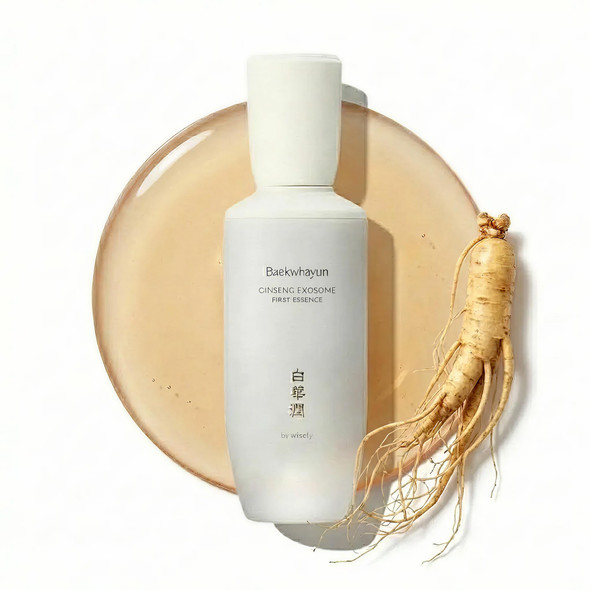 Wisely Ginseng Exosome First Essence Hydrating Targets Wrinkle & Dullness Dark Spot Remover Nourishing Glow Serum Barrier Supporting Korean AntiAging Essence For Face (100Ml / 3.38 Fl. Oz.)