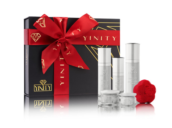 Yinity 5Step Korean AntiAging Skincare Set + Sonic Brush Retinol Vitamin C Collagen Snail Mucin Birthday For Women Complete Facial Routine System