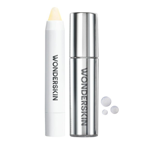 Wonderskin 3In1 Lip Scrub Exfoliator & Moisturizer Lip Exfoliator Scrub Hydrating Balm With Lip Rehab Serum Oil Hydrating And Moisturizing (Clear)