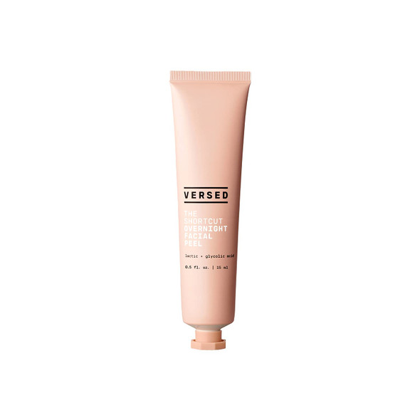 Versed The Shortcut Overnight Facial LeaveOn Gentle Exfoliating Treatment With Lactic And Glycolic Acid To Rejuvenate And Hydrate Skin Vegan (0.5 Fl Oz)