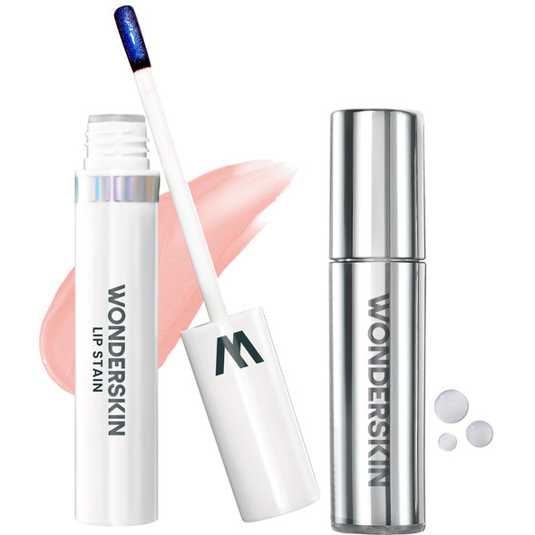 Wonderskin Lip Stain Peel Off Masque (Adore) With Lip Rehab Serum Oil