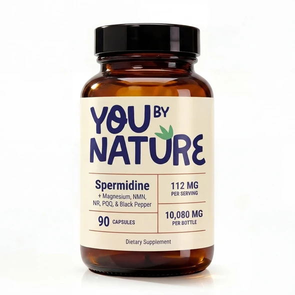 Youbynature Spermidine 112Mg Supplement With Nmn Nr Pqq Magnesium Bisglycinate & Black Pepper Extract Vegan GlutenFree Capsules 90 Capsules 90Day Supply