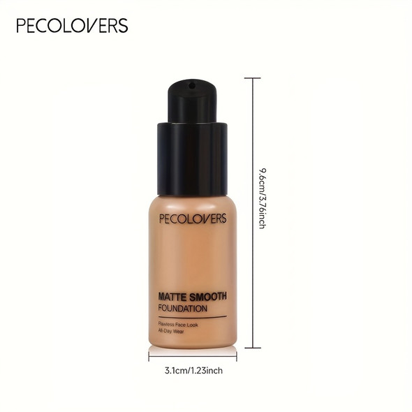 1pc Natural Matte Liquid Foundation - Natural Finish, Lightweight, Full Coverage, Multiple Shades, Concealer, Suitable for Date and Daily Needs color 02
