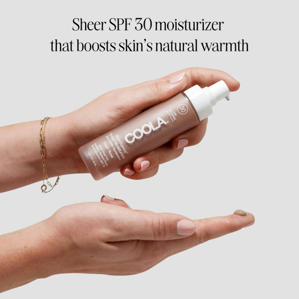 COOLA Organic Rosilliance Tinted Moisturizer with SPF 30 Dermatologist Tested 1.5 FL Oz Fresh Rose