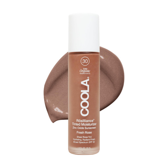 COOLA Organic Rosilliance Tinted Moisturizer with SPF 30 Dermatologist Tested 1.5 FL Oz Fresh Rose
