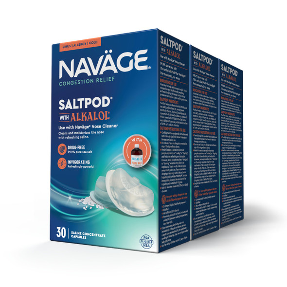 NAVAGE SaltPods Refills with Alkalol 3 30-Packs