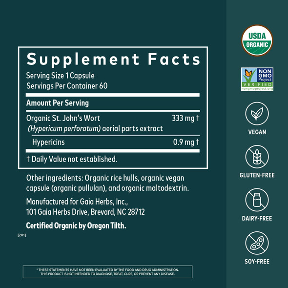 Gaia Herbs St. John's Wort Capsules
