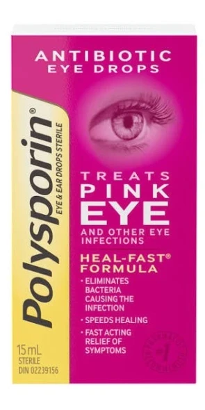 OTC Polysporin Pink Eye Drops 15ml
