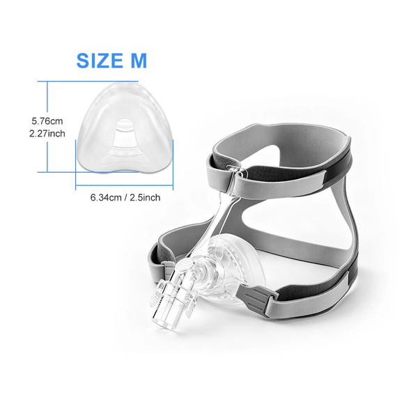 JBMBHC CPAP Nasal Mask with Headgear Elbow and  Silicone Cushion Replacement CPAP Nose Mask Universal Nasal Sleep Mask  Perfect Sealing  M Mask Headgear