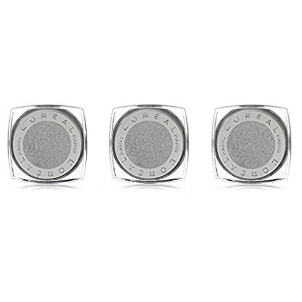 L'Oreal Paris Infallible 24HR Eye Shadow, Silver Sky [757] 0.12 oz (Pack of 3)