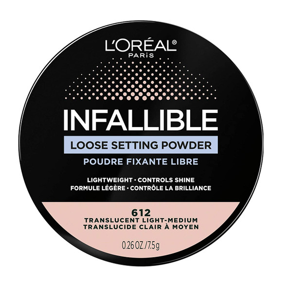 L'Oreal Paris Infallible Tinted Loose Setting Powders, Matte Finish, Lightweight, No White Cast, 2 Shades From Light To Deep, Translucent Medium-deep, 0.28 Oz
