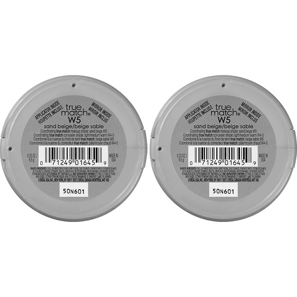 L'Oreal Paris Cosmetics True Match Super-Blendable Powder, Sand Beige, 2 Count