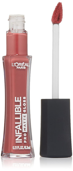 L'Oral Paris Infallible Lip Pro Matte Gloss, Nude Allude, 0.21 fl. oz.