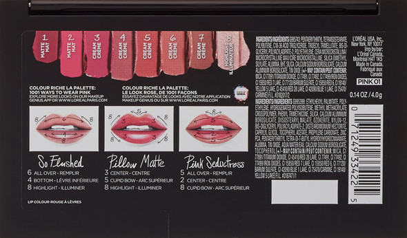 L'Oreal Paris Colour Riche La Palette Lip, Pink 0.14 oz