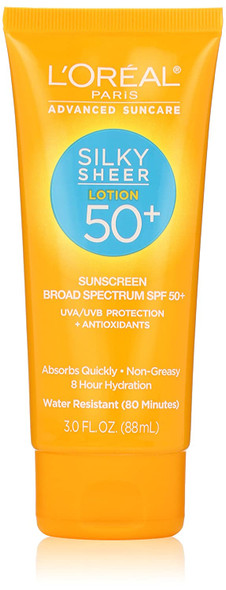 L'Oreal Paris Advanced Suncare Sunscreen SPF 50 Plus Lotion, 3.0 Fluid Ounce