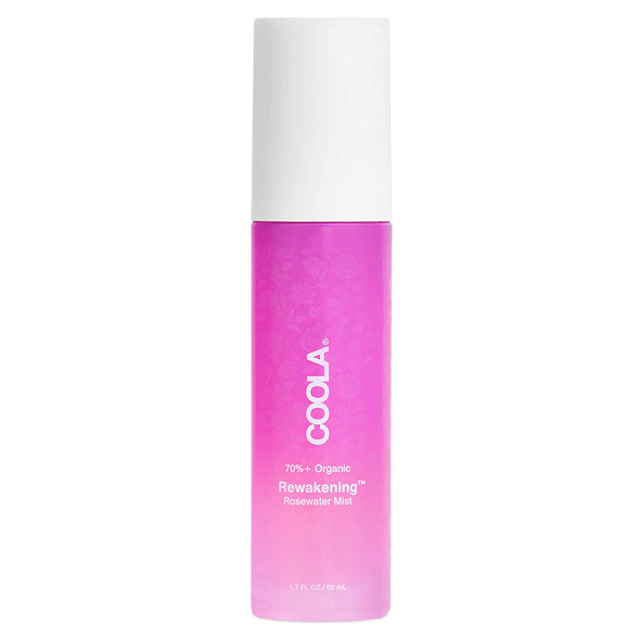 COOLA Organic Rewakening Rosewater Mist Face Spray, Dermatologist Tested Skin Barrier Protection with Ginseng & Green Tea Extract, Vegan and Gluten Free, 1.7 Fl Oz