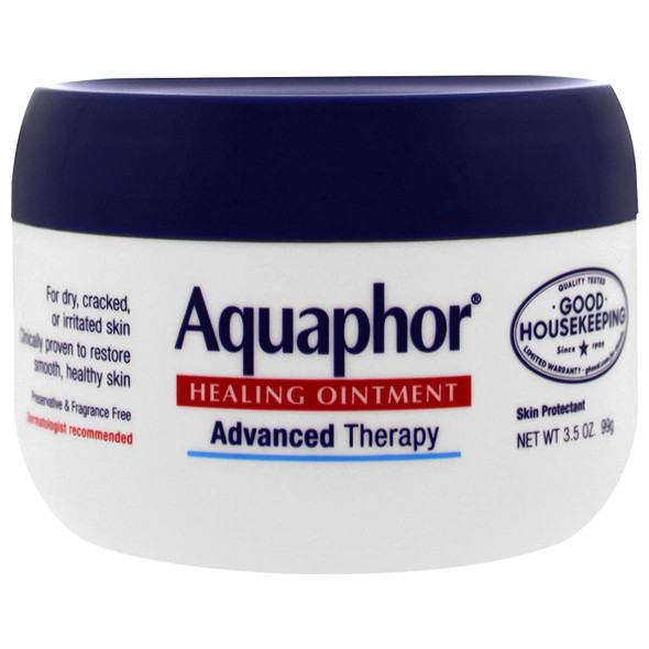 Aquaphor 11961 Healing Ointment, 3.5 oz, Moisturizes and Soothes Dry, Cracked, Irritated Skin & Lip Repair - Soothe Dry, Chapped Lips - Two .35 oz. Tubes