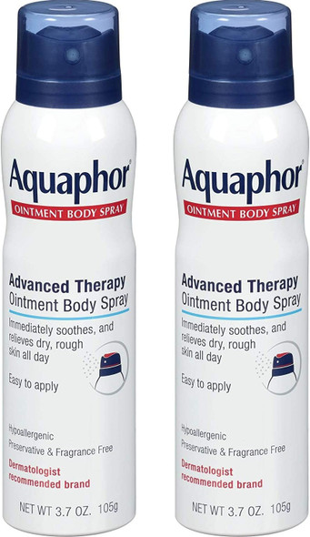 Aquaphor Ointment Body Spray - Moisturizes and Heals Dry, Rough Skin - 3.7 oz. Spray Can, 2 Pack