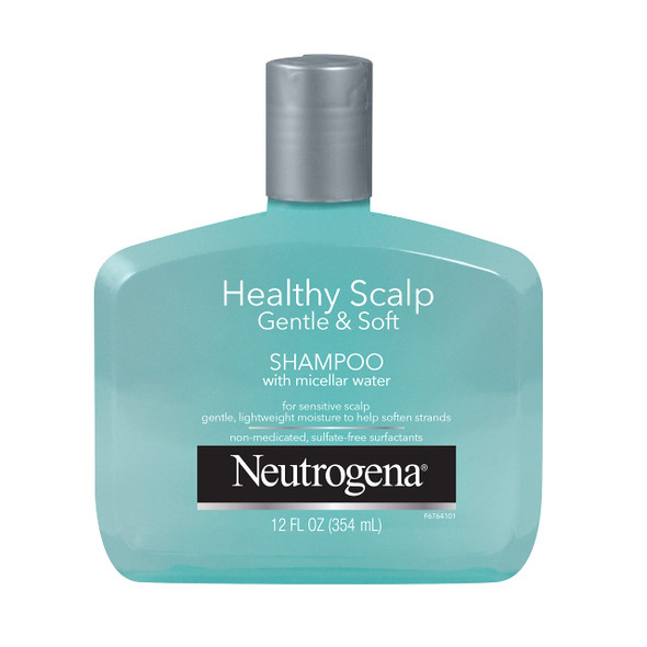 Neutrogena Gentle & Soft Healthy Scalp Shampoo for Sensitive Scalp & Lightweight Moisture, with Micellar Water, pH-Balanced, Paraben & Phthalate-Free, Color-Safe, 12oz