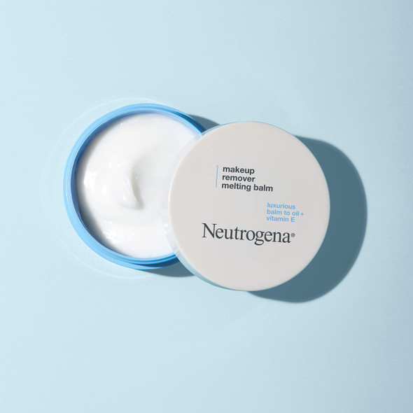 Neutrogena Makeup Remover Melting Balm to Oil with Vitamin E, Gentle and Nourishing Makeup Removing Balm for Eye, Lip, or Face Makeup, Travel-Friendly for On-the-Go, 2.0 oz