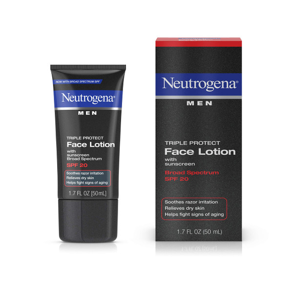 Neutrogena Triple Protect Face Lotion for Men, SPF 20, 1.7 Ounce