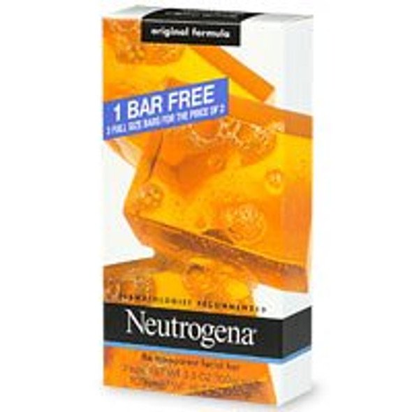 Neutrogena Transparent Facial Bar Bonus Pack, Original Formula - 3 ea