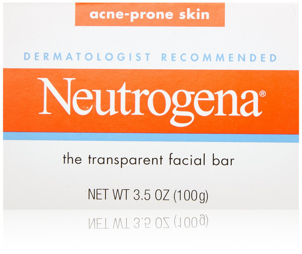 Neutrogena Transparent Facial Bars, Acne-Prone Skin Formula, 3.5 Ounce (Pack of 8) (Package may vary)