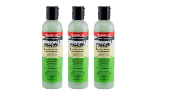 Aunt Jackie's Quench Moisture Intensive Leave-in Conditioner, Shea butter & Olive Oil, 8 Fl.Oz - Pack of 3