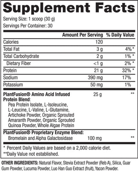 NutraSpark Nutritionals PlantFusion Complete Vanilla Protein Powder 2 lb