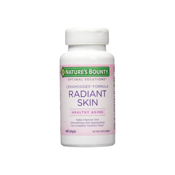 Nature's Bounty Optimal Solutions Radiant Skin Ceramocides Softgels 40 ea