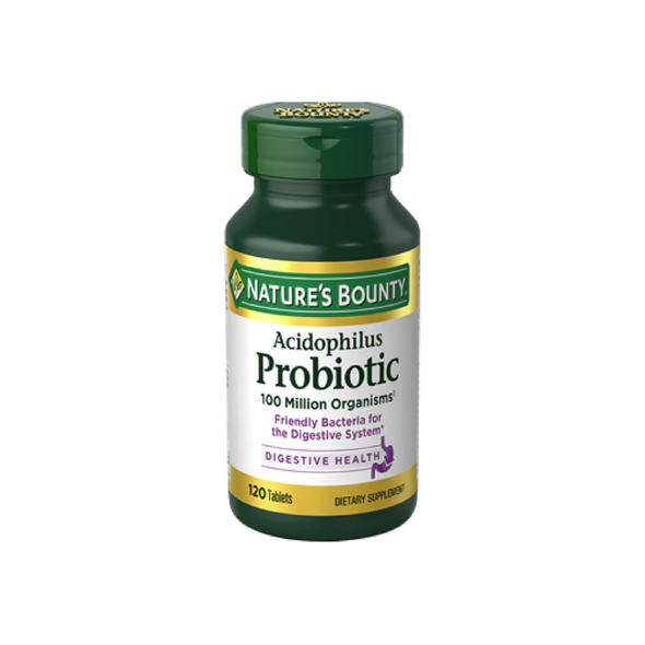 Nature's Bounty Probiotic Acidophilus Tablets, 120 ea