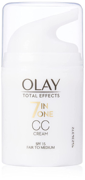 Olay SPF 15 Total Effects CC Cream Complexion Corrector for Women, Fair to Medium, 1.7 Ounce