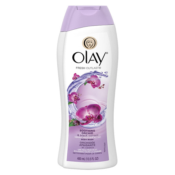 Olay Fresh Outlast Soothing Orchid & Black Currant Body Wash 13.5 oz, Packaging May Vary