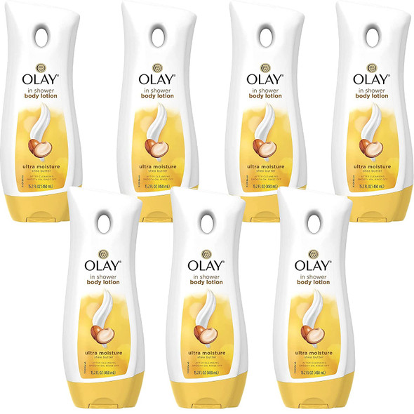 OLAY Ultra Moisture In-Shower Body Lotion with Shea Butter 15.20 oz (Pack of 7)