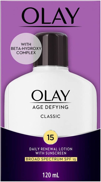 Olay Age Defying Classic Lotion Spf#15 4 Ounce (120ml) (3 Pack)