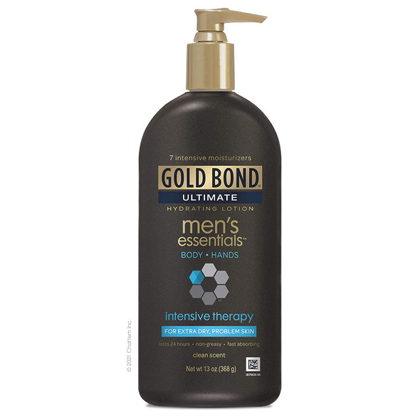 Gold Bond Men's Essentials Hydrating Lotion 13 oz., Intensive Therapy for Extra Dry Skin
