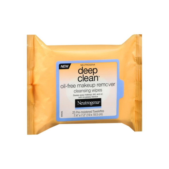 Neutrogena Deep Clean Oil-Free Makeup Remover Cleansing Wipes 25 Each