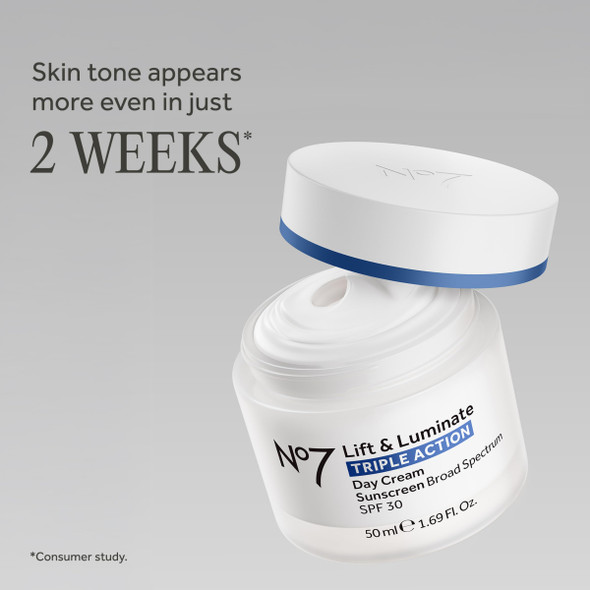 No7 Lift & Luminate Triple Action Day Cream SPF30, 1.69 fl. oz/50 ml