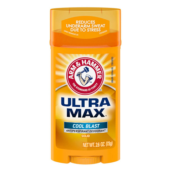 ARM & HAMMER Ultra MAX Deodorant- Cool Blast- Solid - 2.6oz- Made with Natural Deodorizers