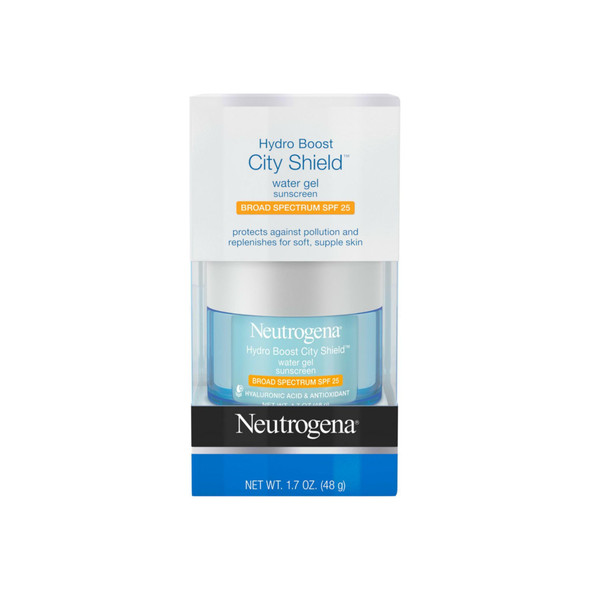 Neutrogena Hydro Boost City Shield Water Gel with Hydrating Hyaluronic Acid, Antioxidants, and Broad Spectrum SPF 25 Sunscreen 1.7 oz