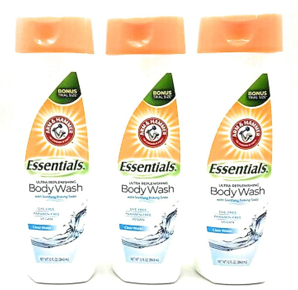 Arm & Hammer Clear Water Ultra Moisturizing Body Wash, Pack of 3s