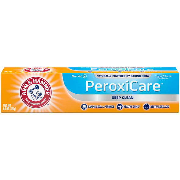 ARM & HAMMER Peroxicare Toothpaste – Clean Mint- Fluoride Toothpaste , 6 Ounce (Pack of 6)