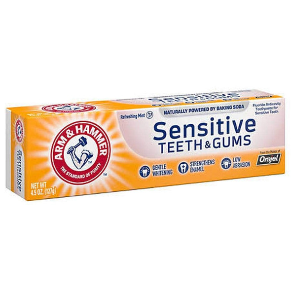 ARM & HAMMER Sensitive Teeth & Gums Toothpaste 4.5 oz (Pack of 2)