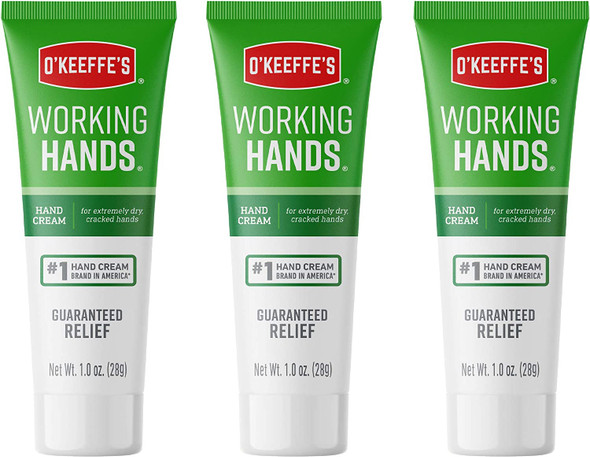 O'Keeffe's Working Hands Hand Cream, 1 Ounce Tube, (Pack of 3)
