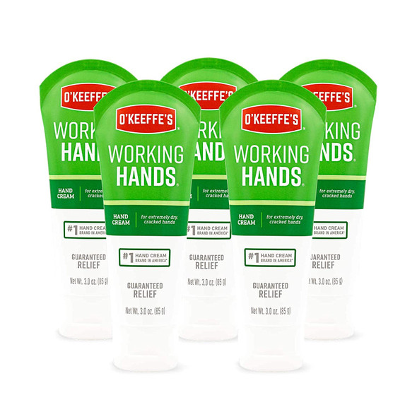 O'Keeffe's Working Hands Hand Cream, 3 ounce Tube, (Pack of 5)