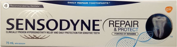 Sensodyne with Novamin 2 Pack, Repair & Protect Original and Extra Fresh, 75 mL ( Canadian )